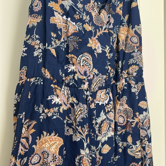 Ett Twa Anthropologie Blue Paisley Floral Jumpsuit - Picture 6 of 12